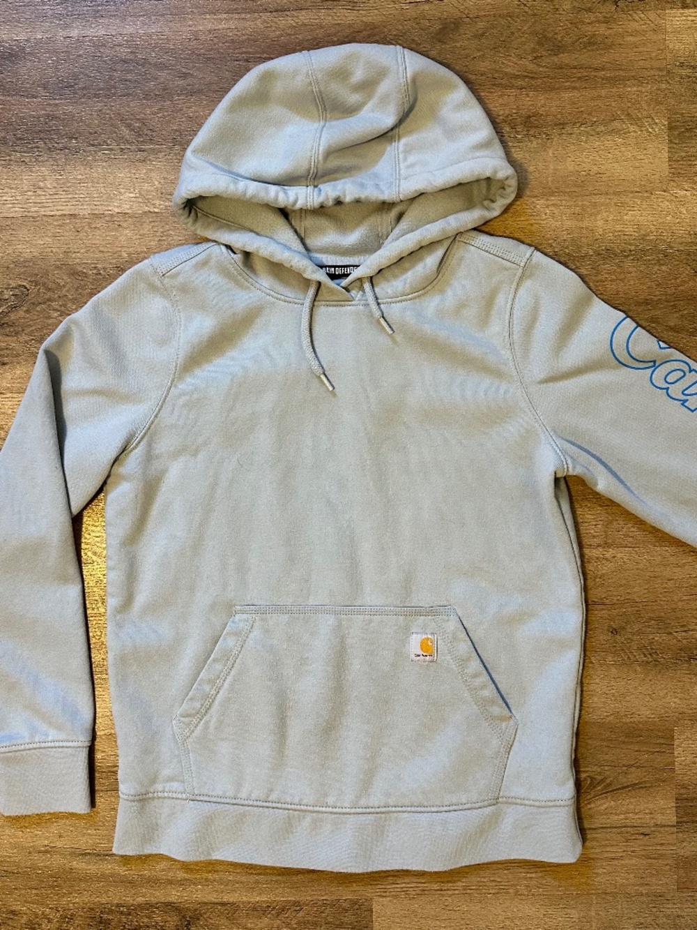 Carhartt Hoodie Sweatshirt Mens M Baby Blue Long Sleeve